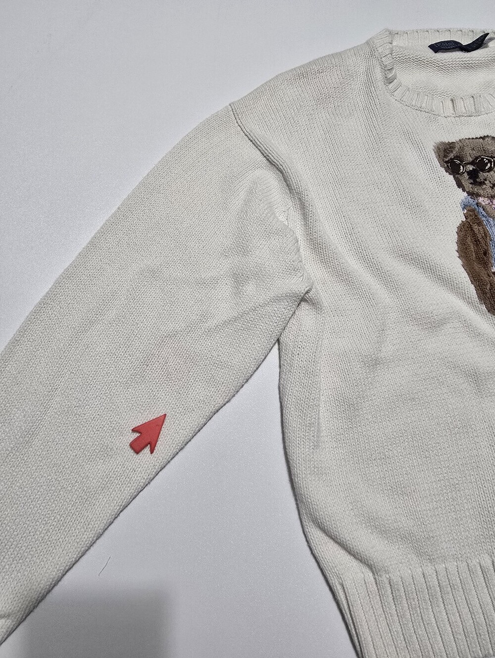 Polo Ralph Lauren Bear Long Sleeve Crew Neck Sweater Size L - Picture 7 of 12